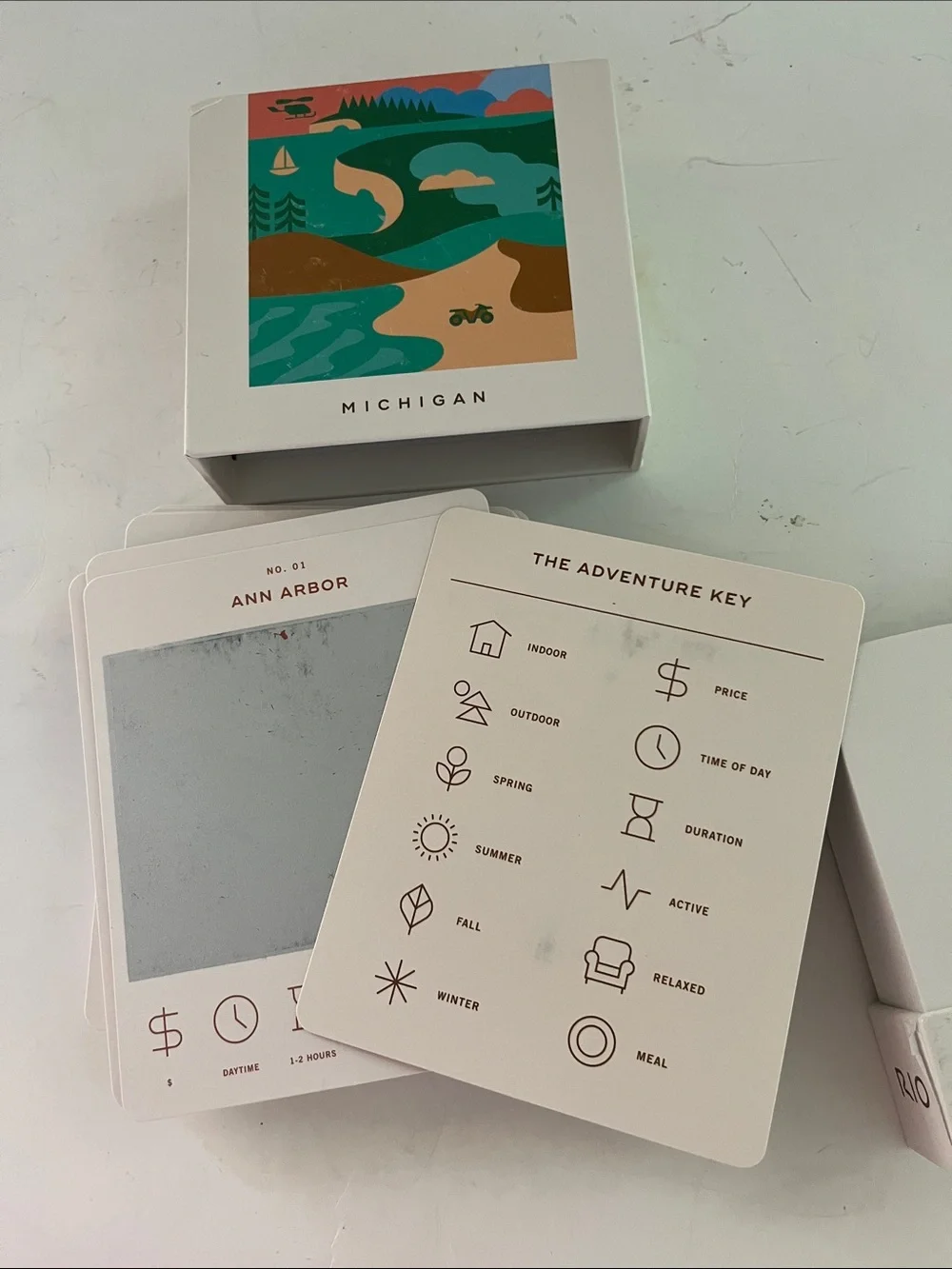 Adventure Bucket List Michigan Scratch-Off Cards - White
